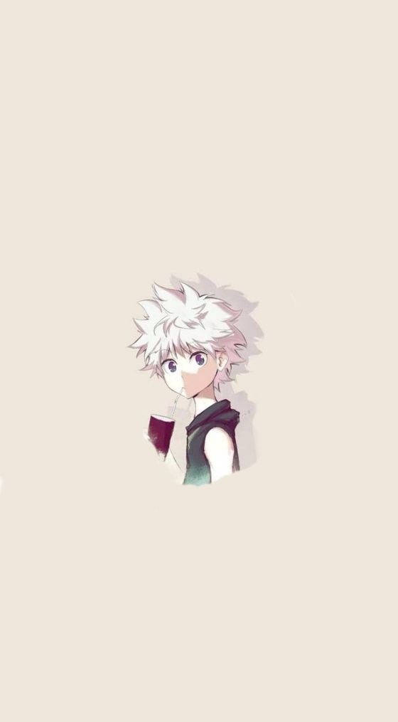 Young Killua Hunter X Hunter Iphone Minimalist Wallpaper