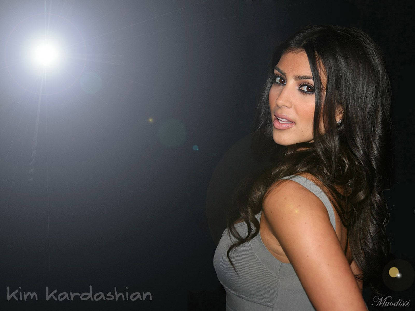 Young Kim Kardashian Portrait Wallpaper