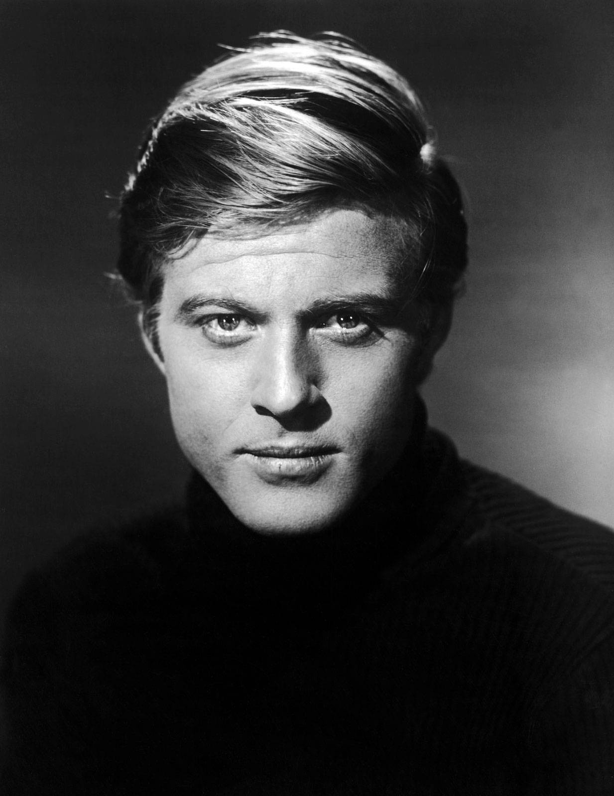 Young Robert Redford Black And White Wallpaper