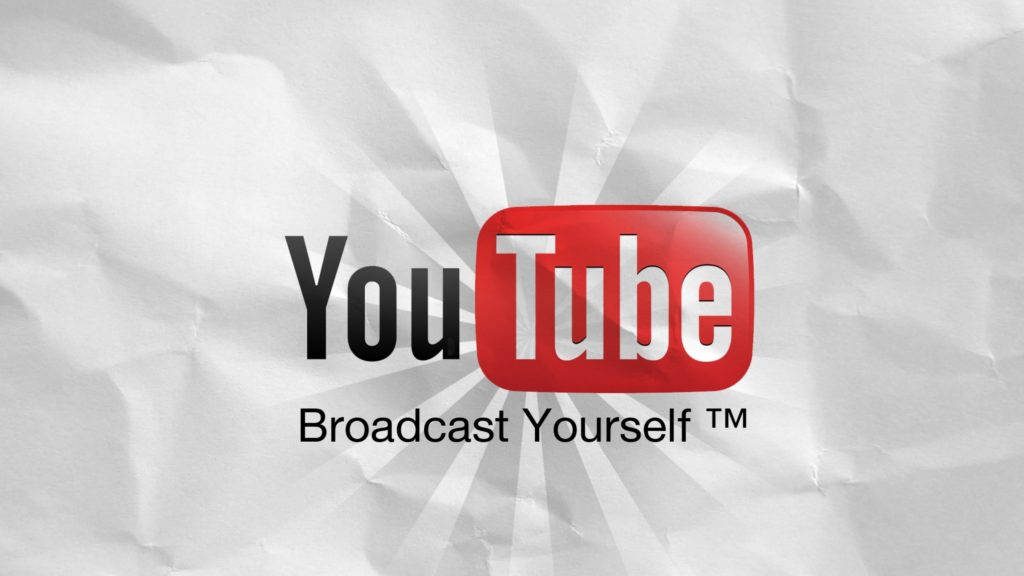 Youtube Logo On Crumpled White Paper Wallpaper