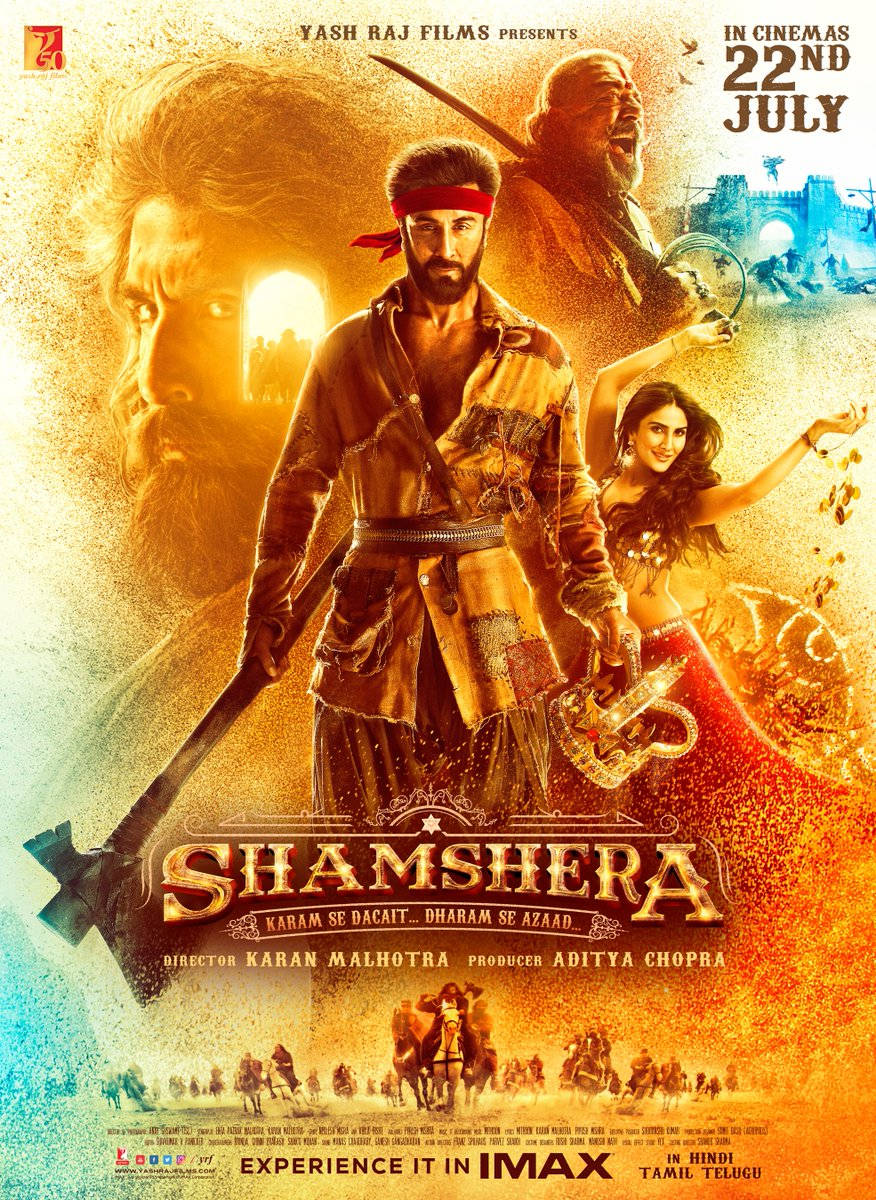 Yrf Shamshera Poster Wallpaper