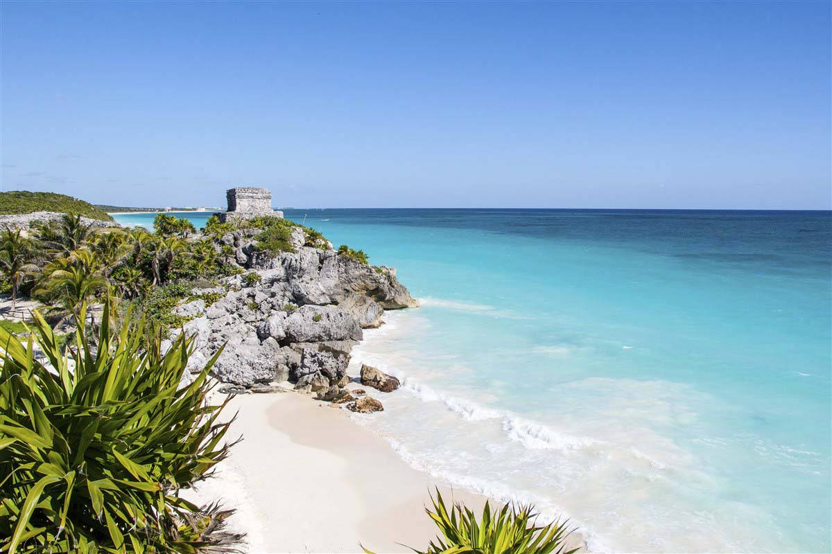 Yucatan Beach Blue Waters Wallpaper