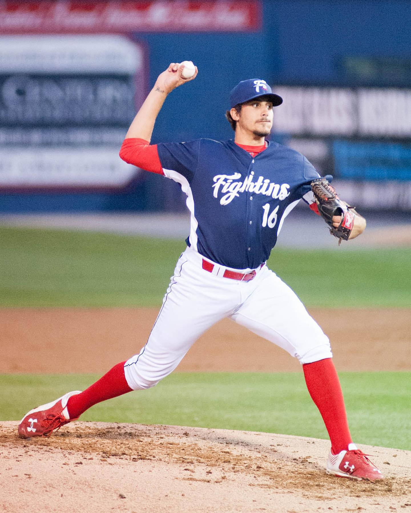 Zach Eflin Pitching Portrait Shot Wallpaper