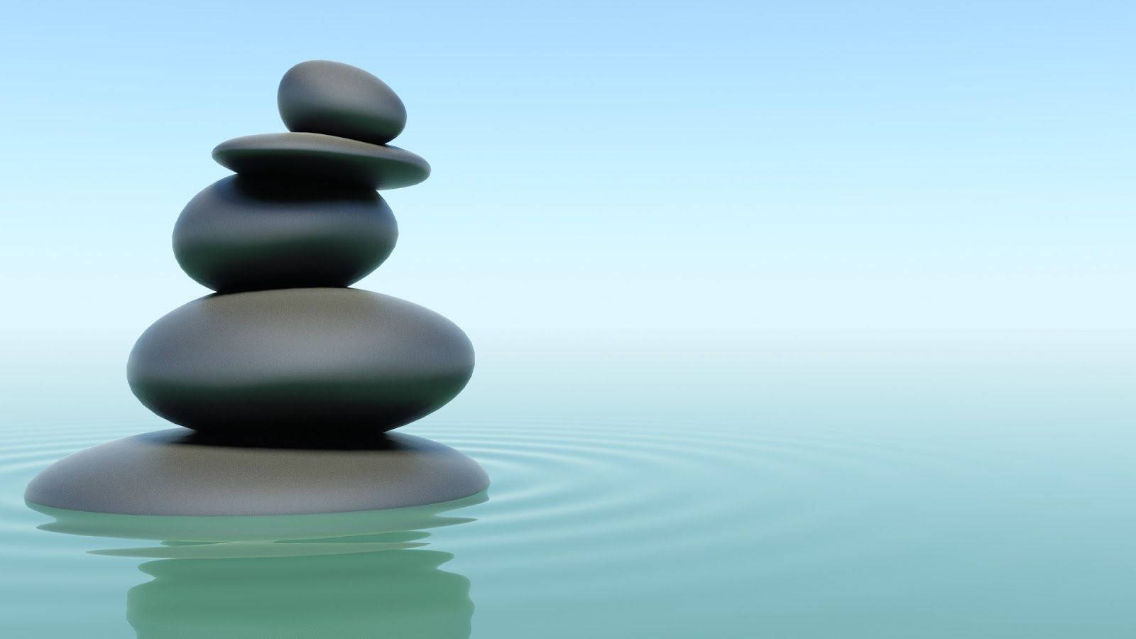 Zen Stones In Water Therapy Wallpaper