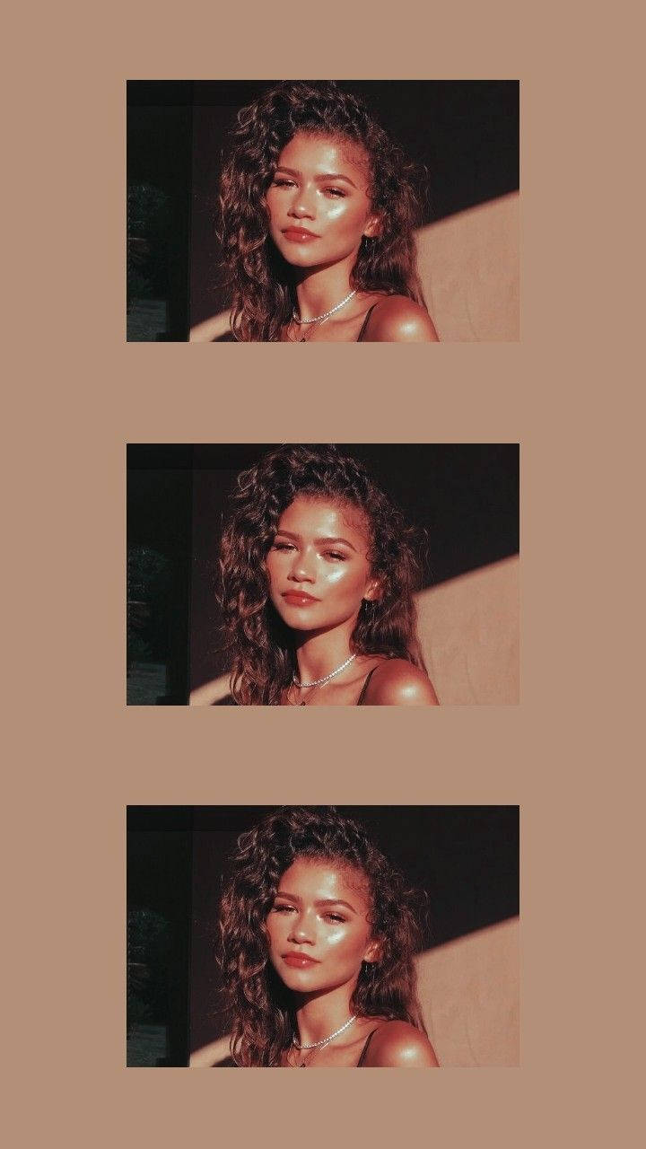 Zendaya Selfie Collage Wallpaper