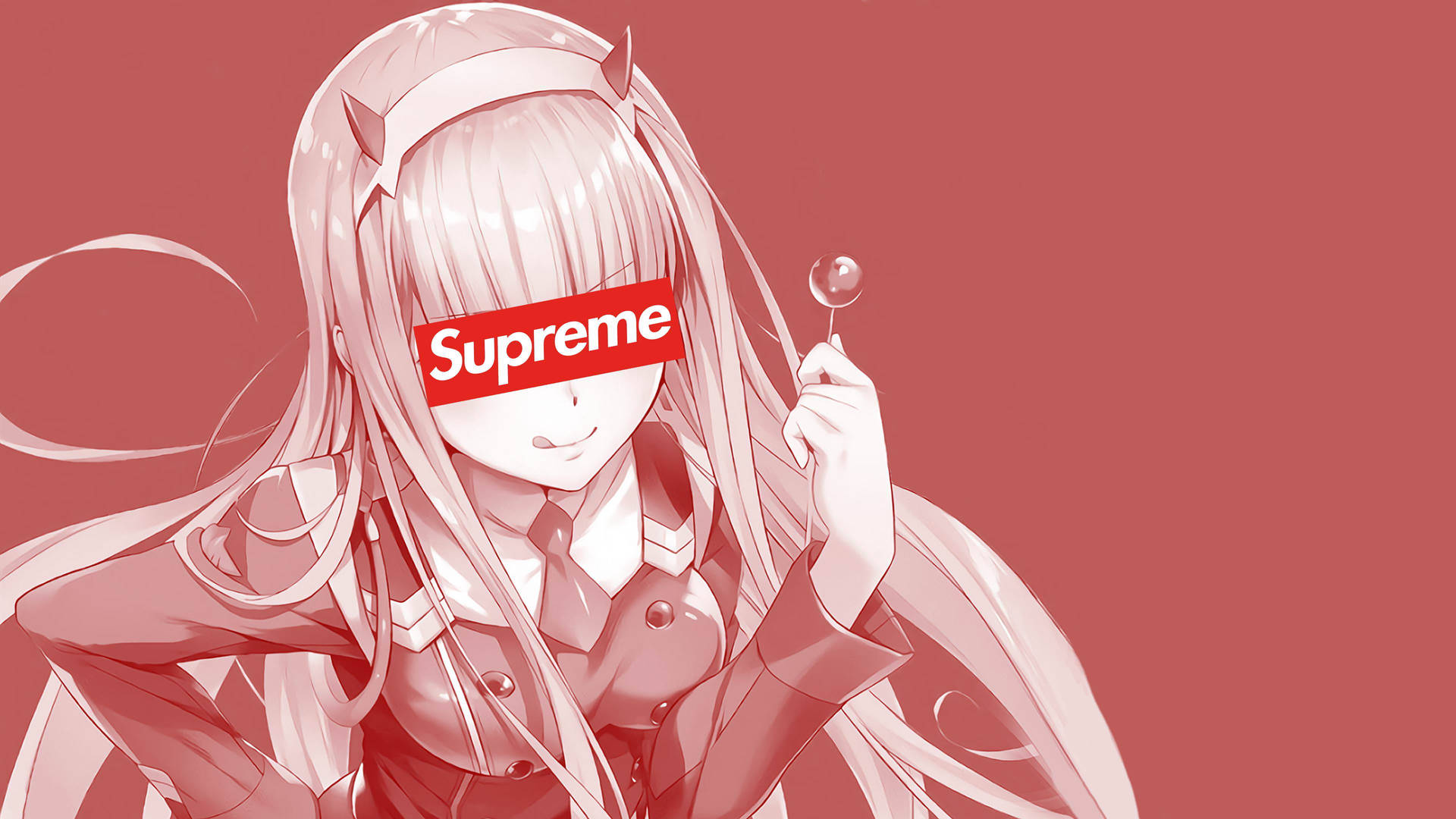 Zero Two Supreme Laptop Wallpaper