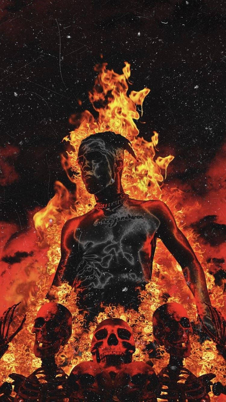 Zillakami Cevered In Fire Wallpaper