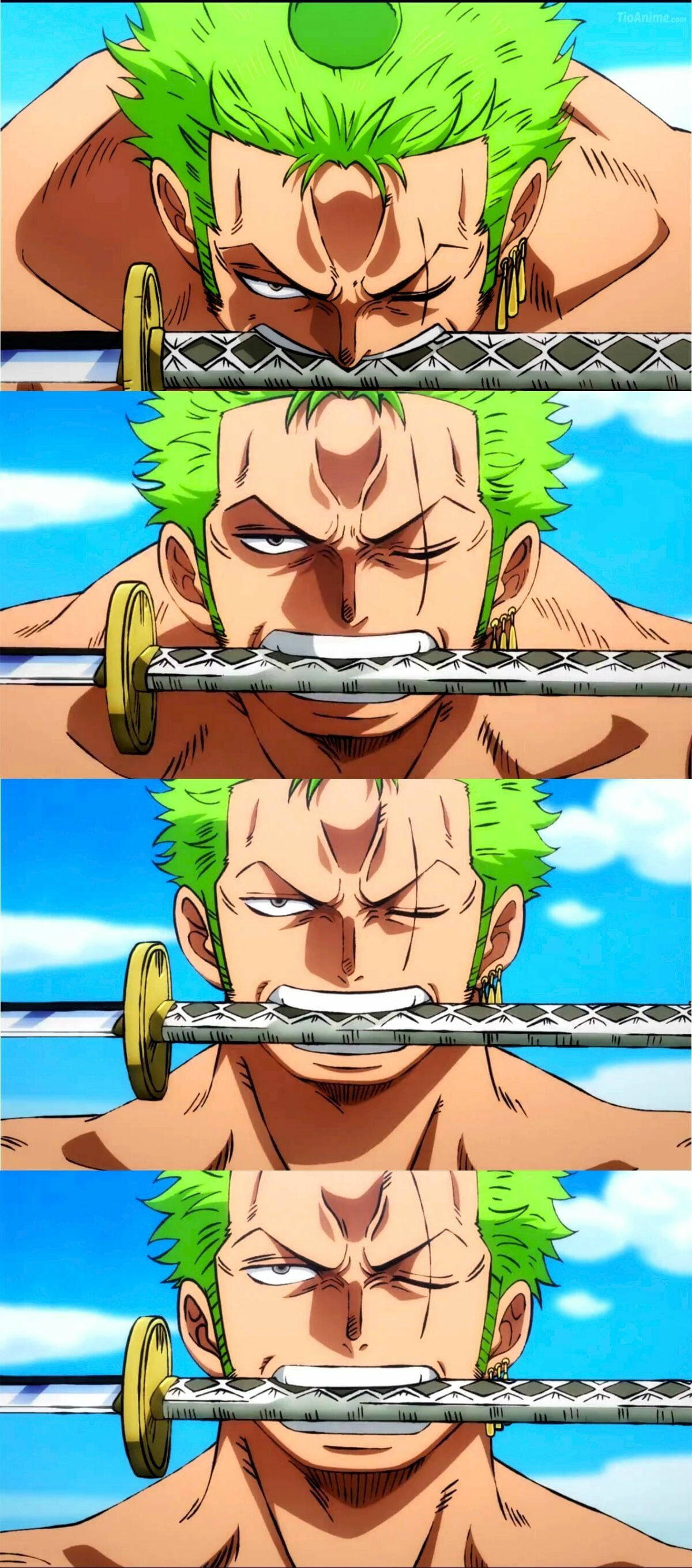 Zoro Pfp With Sword Anime Collage Wallpaper