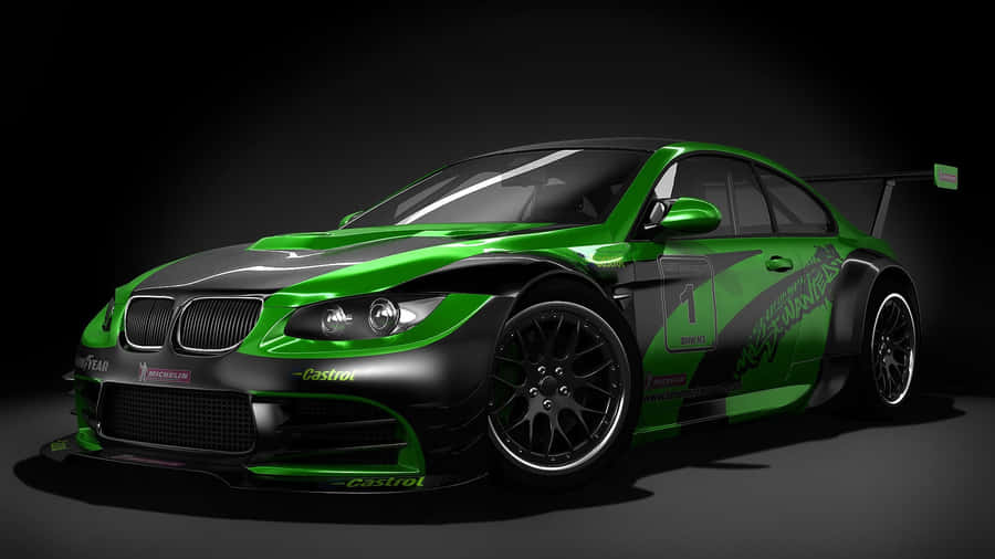 1920 X 1080 Car Green Black Bmw Wallpaper