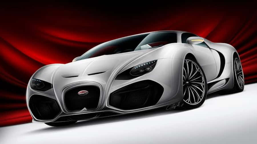 1920 X 1080 Car White Bugatti Chiron Wallpaper