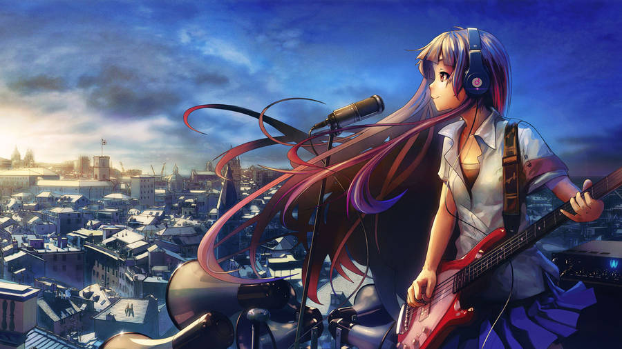 A Cloudy Evening Anime Girl Sitting Rooftop 4k Wallpaper,HD Anime  Wallpapers,4k Wallpapers,Images,Backgrounds,Photos and Pictures