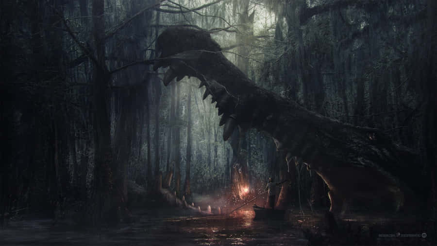 2560x1440 Giant Monster Wallpaper