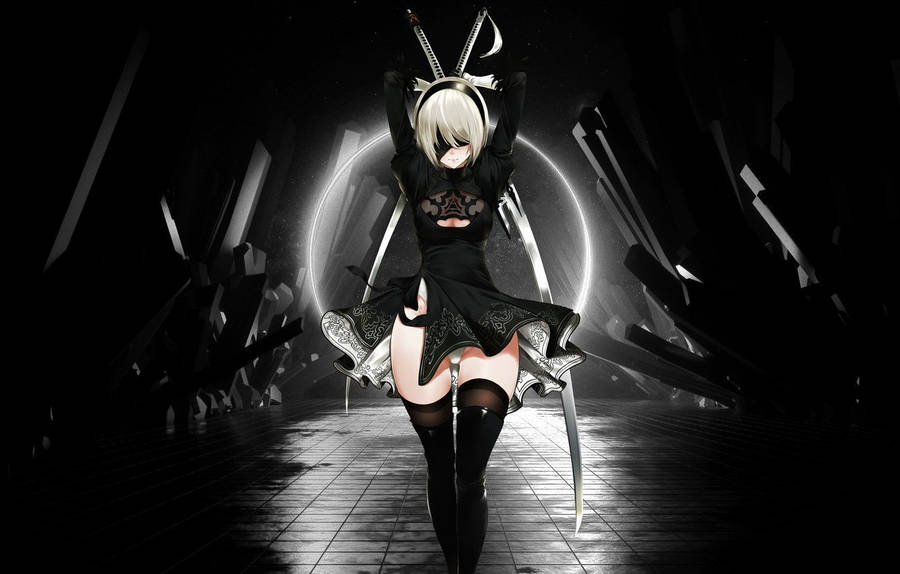 Download free 2b Black Anime Wallpaper - MrWallpaper.com