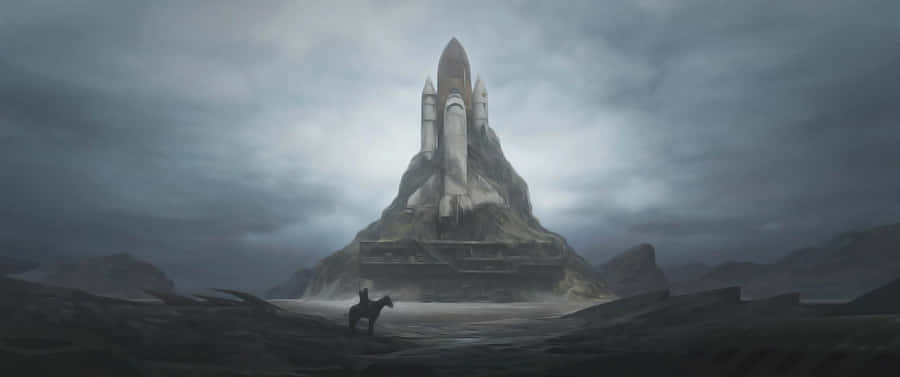 3440x1440 Space Of Abandoned Space Shuttle Wallpaper