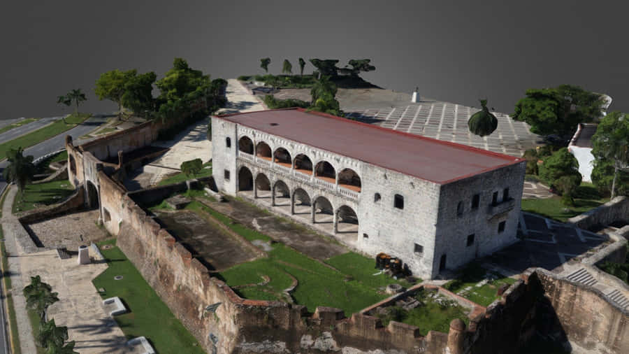3d Model Of The Historical Alcazar De Colon Wallpaper