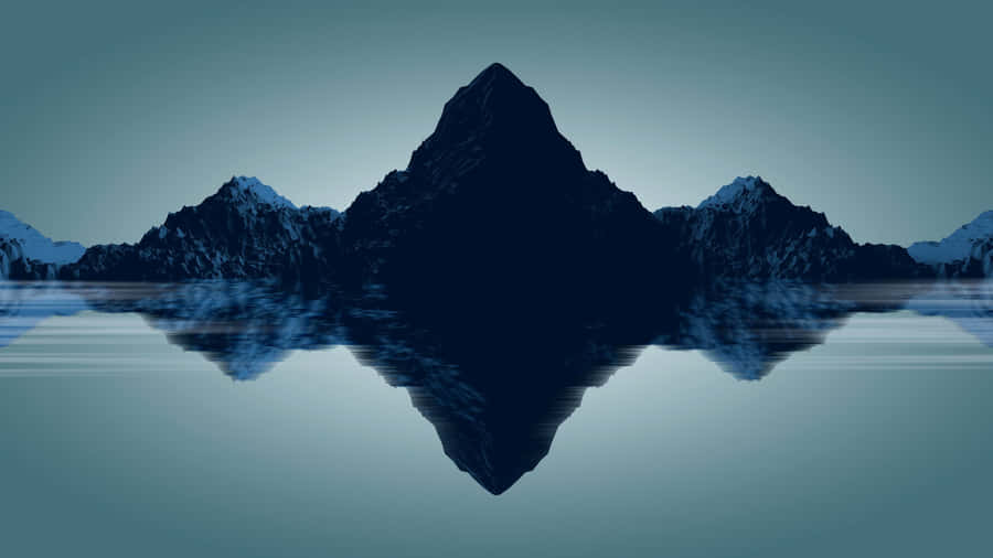 4 K Dark Mountain Reflection Wallpaper