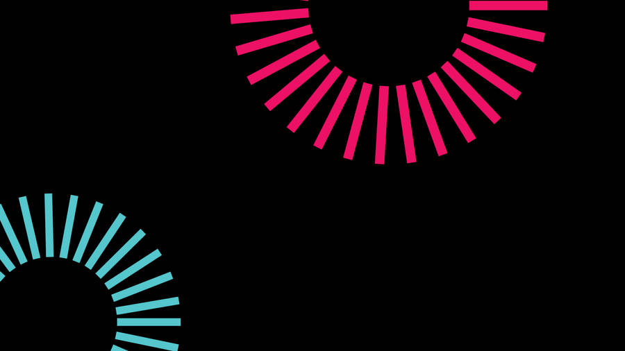 4d Ultra Hd Teal Pink Circles Wallpaper