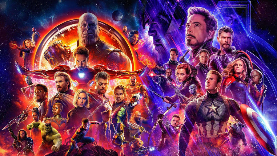 4k Avengers Side By Side Poster Wallpaper