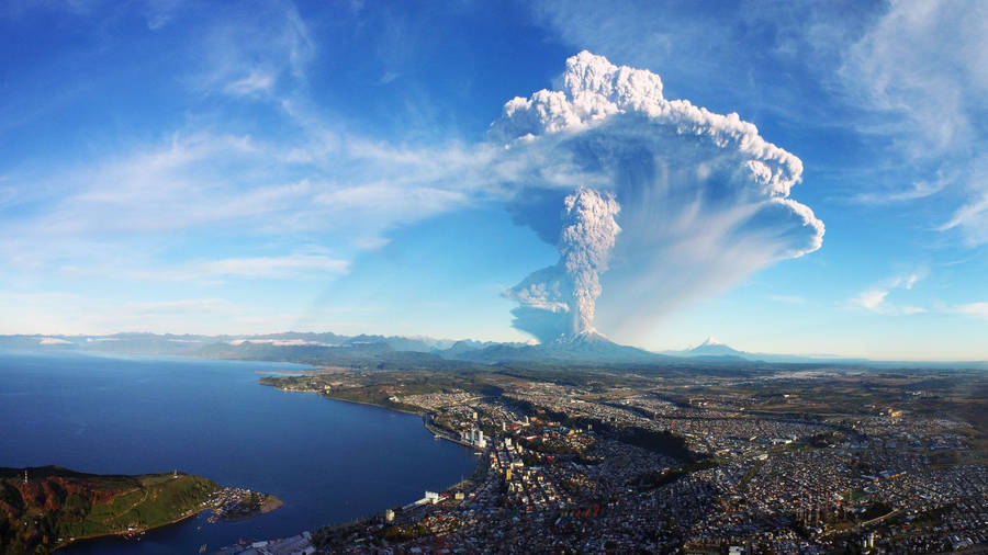 4k Ultra Hd Windows Erupting Volcano Wallpaper