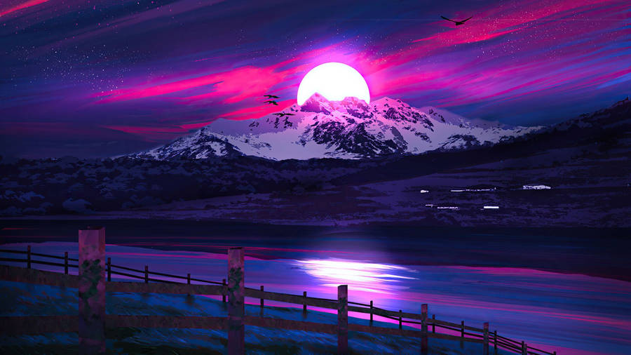 4k Ultra Hd Windows Moon At Night Wallpaper
