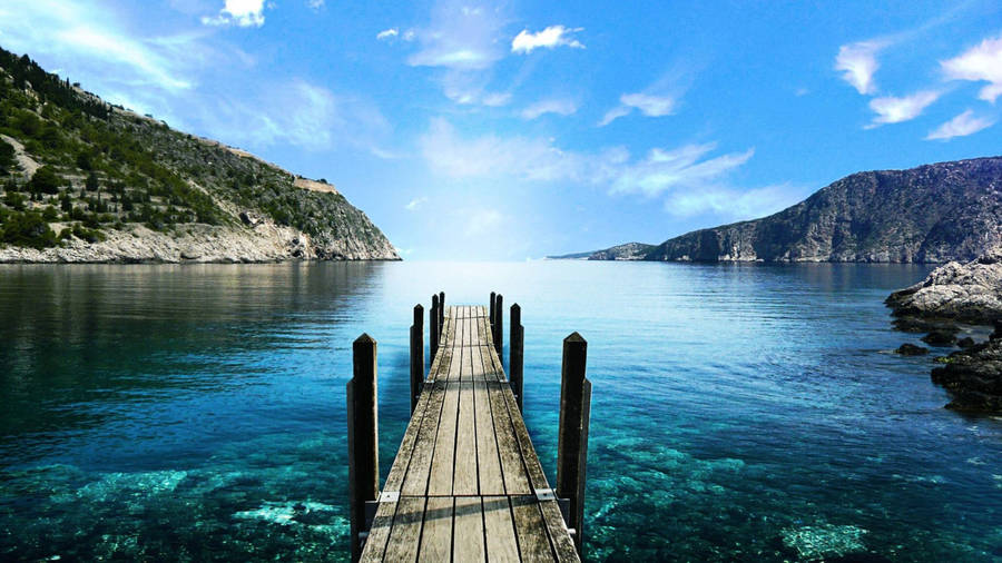 4k Ultra Hd Windows Wooden Bridge Wallpaper