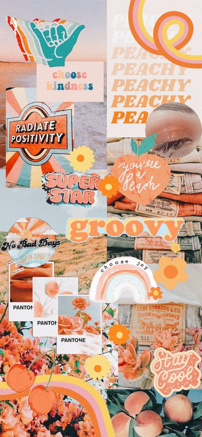 Download free 70s Peachy Collage Wallpaper - MrWallpaper.com