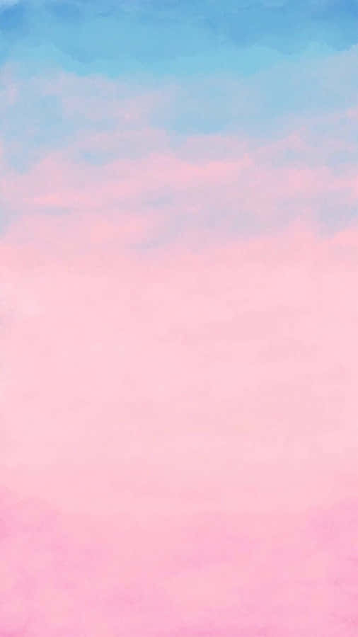 A Beautiful Field Of Flowers With Soft Pastel Blue And Pink Tones Wallpaper