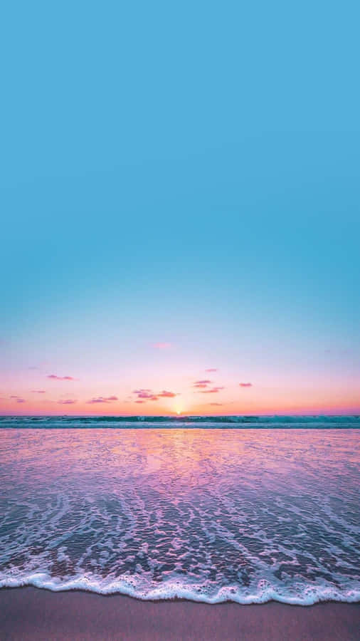 A Beautiful Pink And Blue Aesthetic Wallpaper Wallpaper