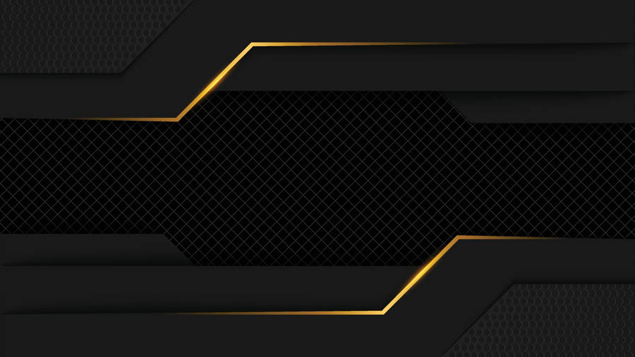 A Black And Gold Background With A Grid Wallpaper