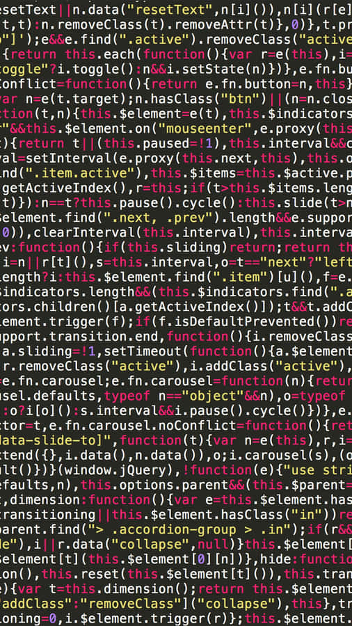 A Black Background With A Lot Of Code Wallpaper