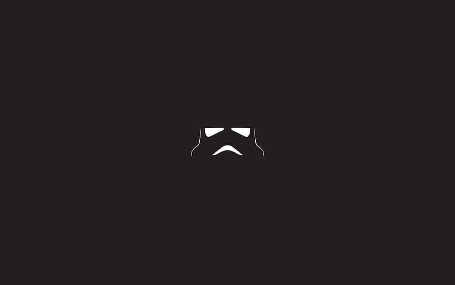A Black Background With A White Star Wars Logo Wallpaper