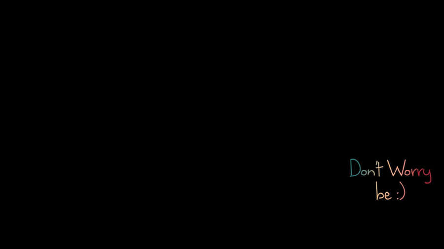 A Black Background With The Words Don't Worry Be Happy Wallpaper