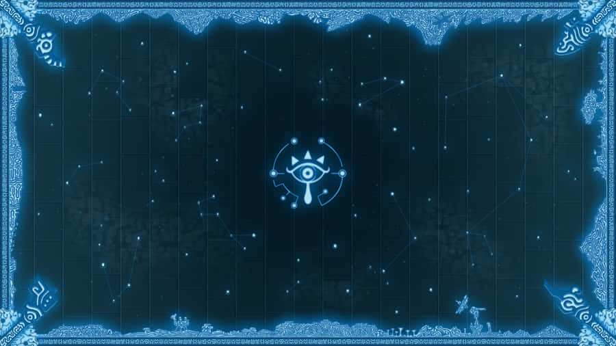 A Blue Map With A Star In The Middle Wallpaper
