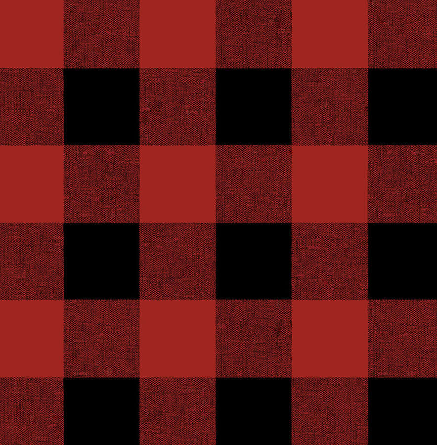 A Bold Plaid Pattern Of Black And Red. Wallpaper
