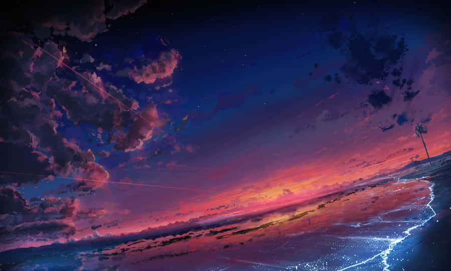 Download free A Breathtaking View Of An Anime Sunset Wallpaper ...