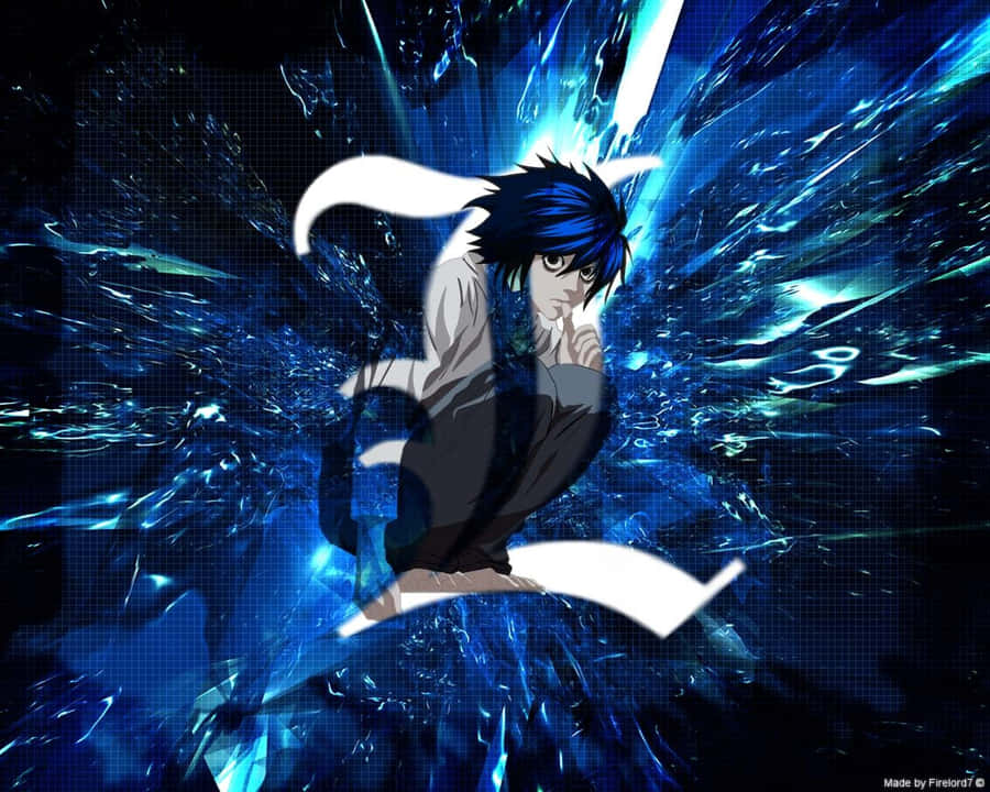 A Character With Blue Hair And Blue Background Wallpaper
