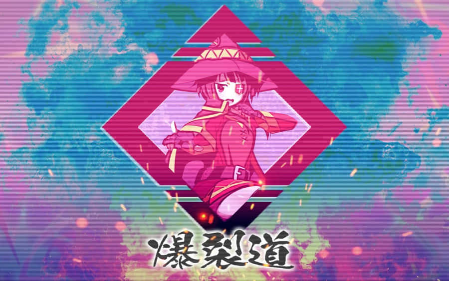 A Colorful And Bright Scene Of An Anime Character With A Bubblegum Smile Shows A Cutesy And Aesthetic Desktop Wallpaper. Wallpaper