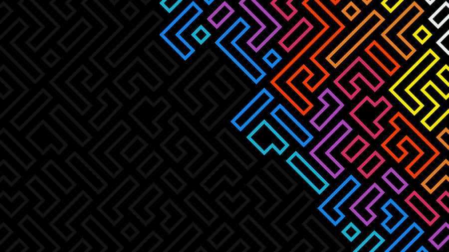 A Colorful Background With Geometric Shapes Wallpaper