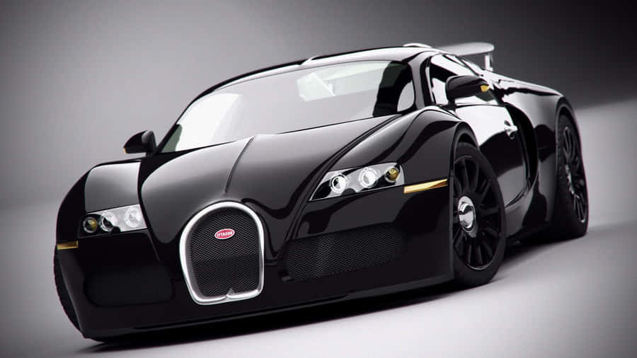 A Colorful Neon Bugatti Lighting Up The Night Wallpaper
