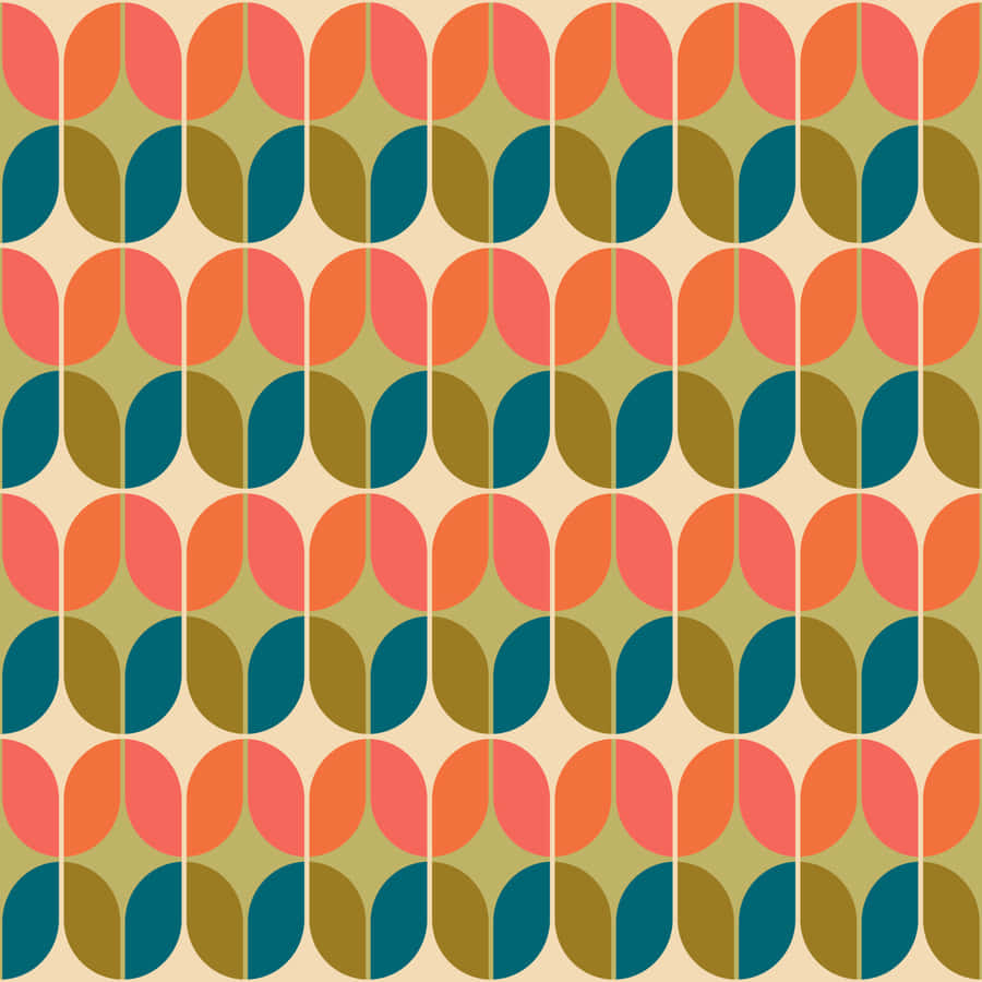 A Colorful Pattern With Circles And Circles Wallpaper