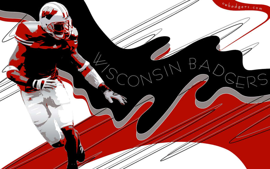 A Defining Moment Of Wisconsin Badgers' Football Match Wallpaper