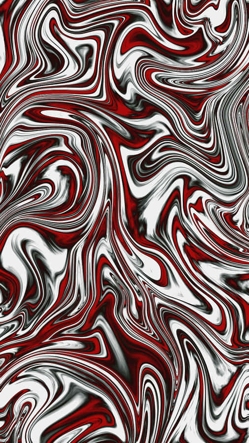 A Dynamic Illustration Of Bold Black And White With An Energizing Streak Of Red Wallpaper