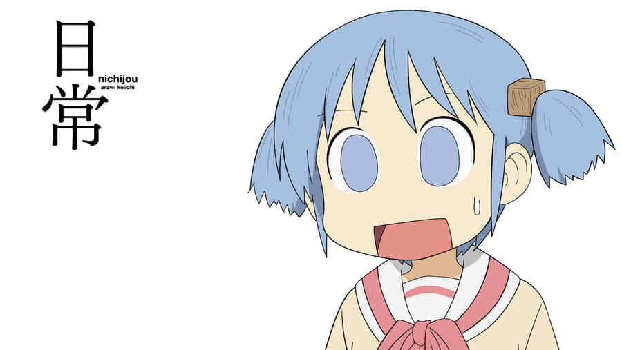 A Girl With Blue Hair And A Hat Wallpaper