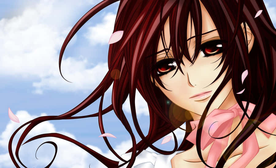 A Girl With Long Hair And Pink Hair Wallpaper