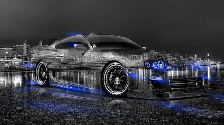 A Gorgeous Black Jdm Supra Wallpaper