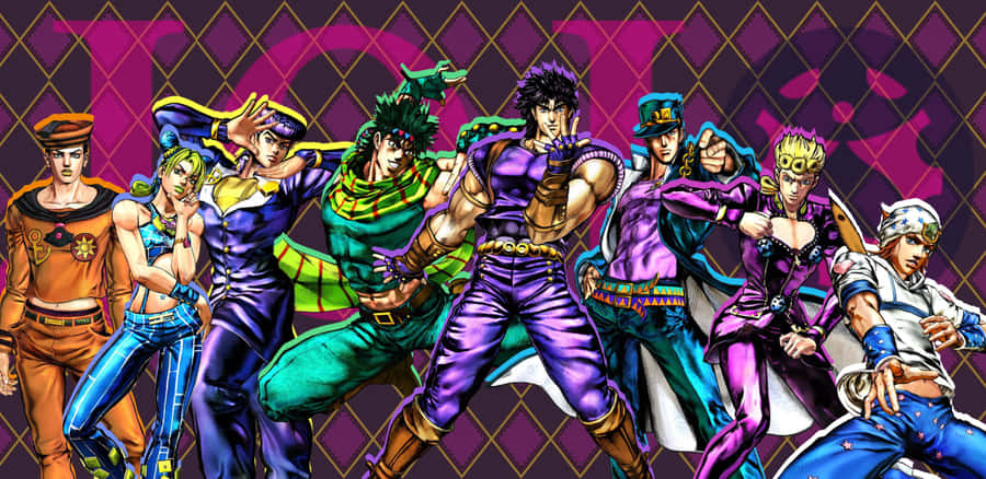 A Group Of Characters In Different Colors Wallpaper