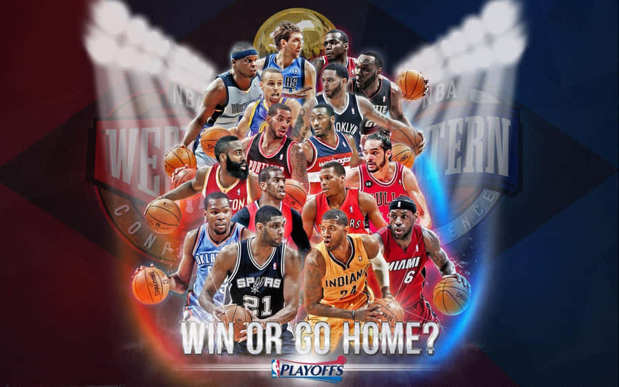 A Group Of Successful Nba Players Representing The Whole League. Wallpaper