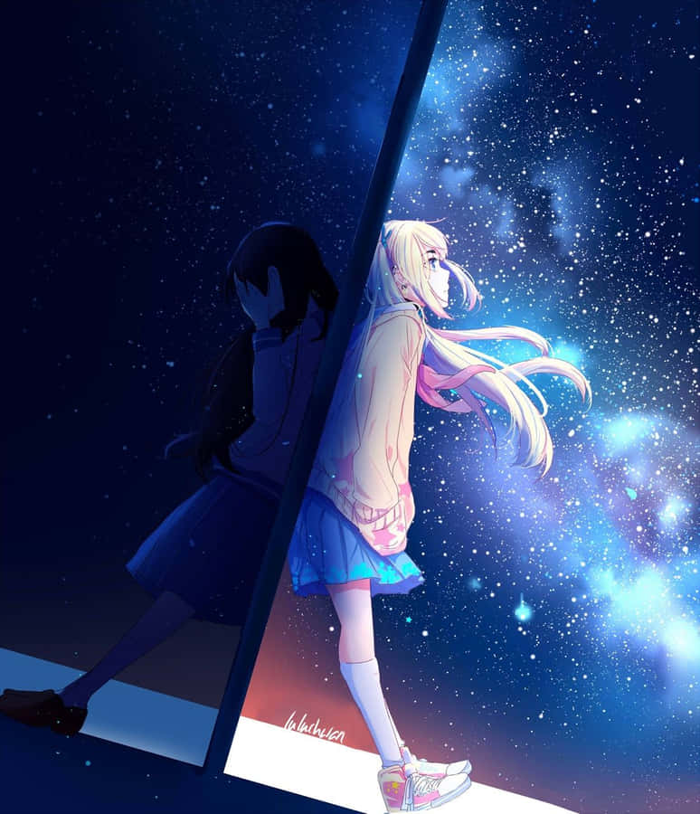 A Hauntingly Beautiful Anime Character Stares Dolefully Into The Camera Wallpaper