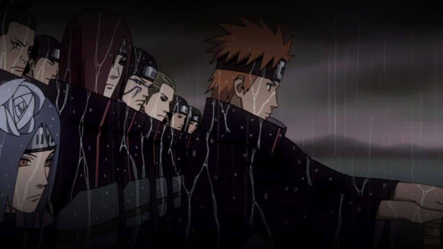 A Laptop Featuring The Popular Manga Character Naruto, A Symbol Of Aesthetic Style. Wallpaper