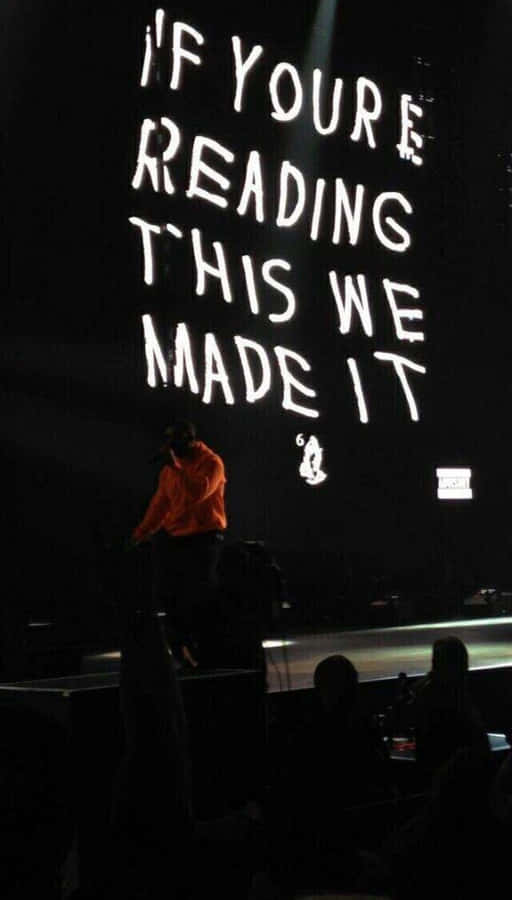 A Large Screen With A Message Wallpaper